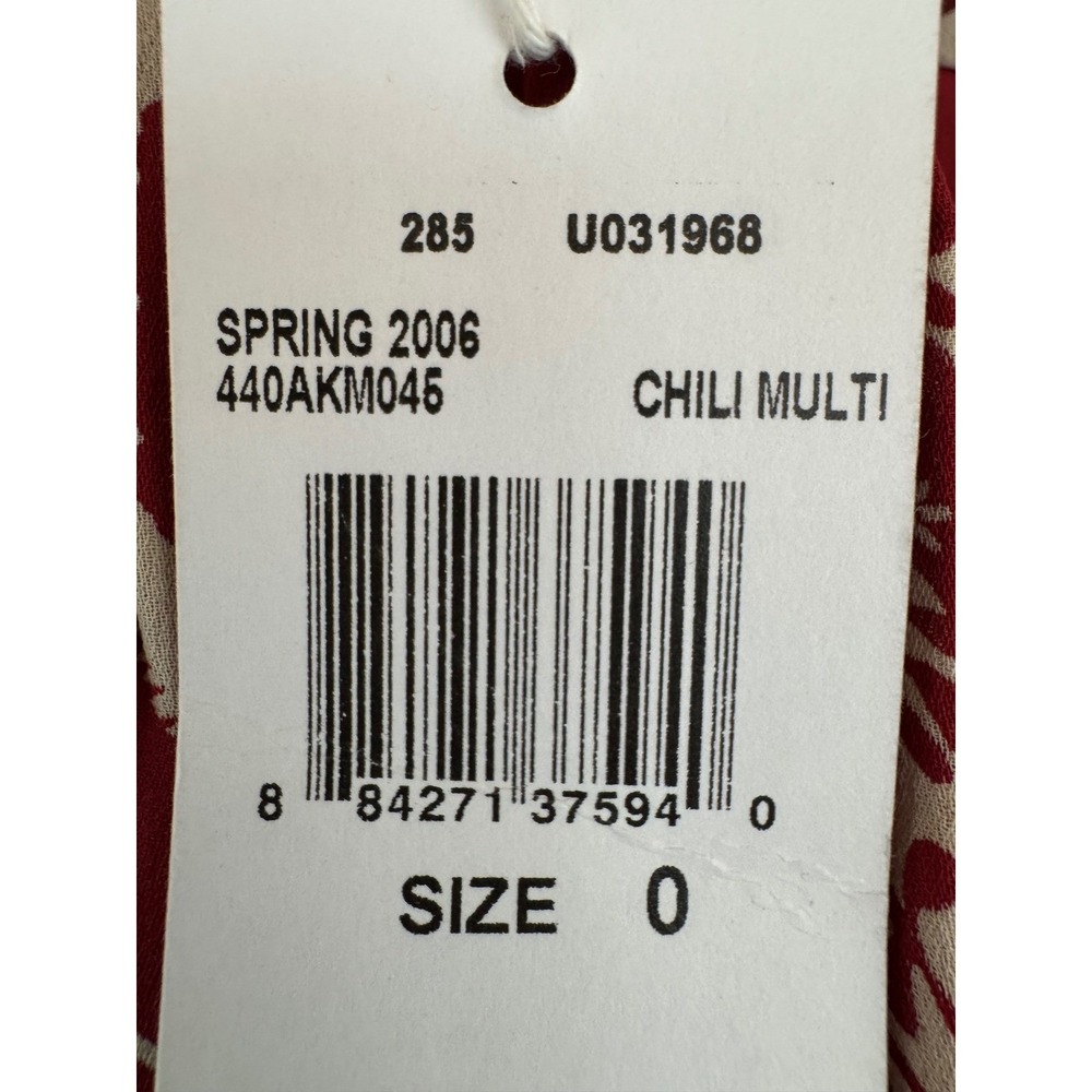 Michael Kors Collection Spring 2006 Silk Tiered Ruffle Maxi Dress Red Print NWT - Picture 11 of 13